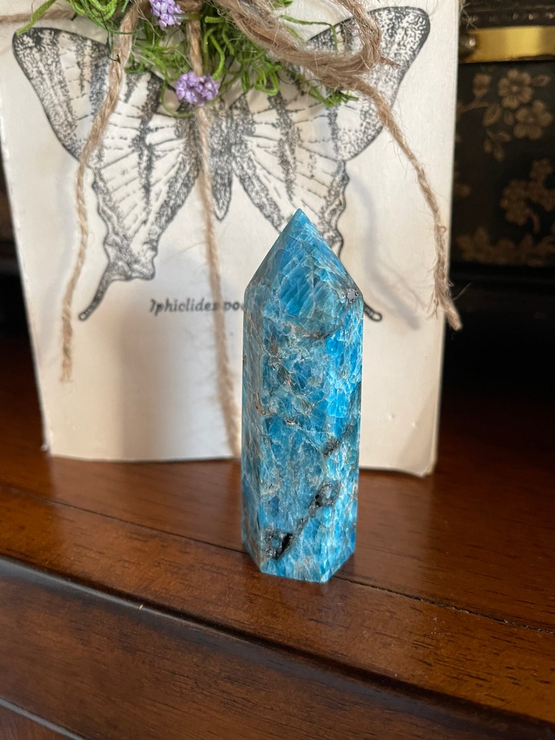 Blue Apatite Tower, Magical Blue Apatite, Crystal Magic