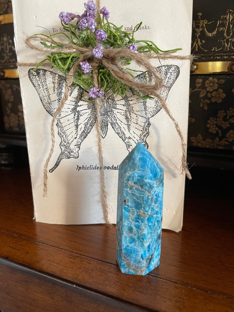 Blue Apatite Tower, Magical Blue Apatite, Crystal Magic