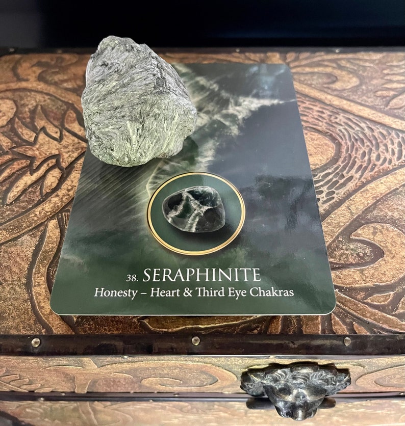 Stunning Seraphinite Rough Crystal, Crystal Magic