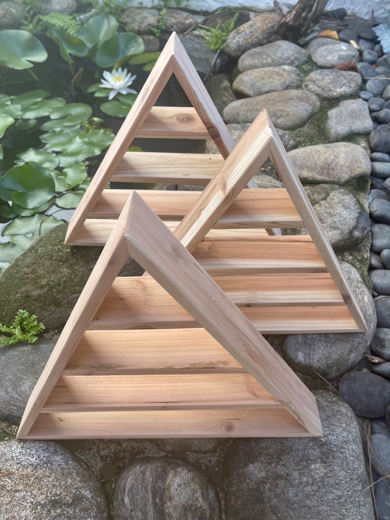 Organic Triangle Shelf, Raw Shelf, Crystal Display
