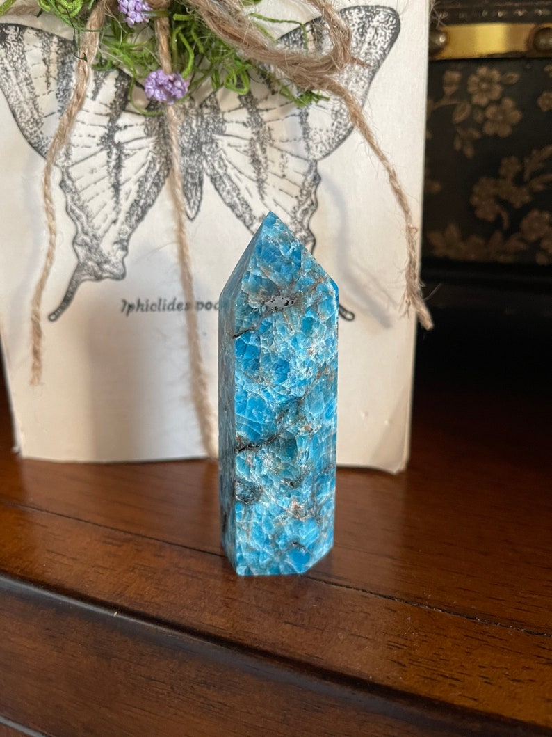 Blue Apatite Tower, Magical Blue Apatite, Crystal Magic