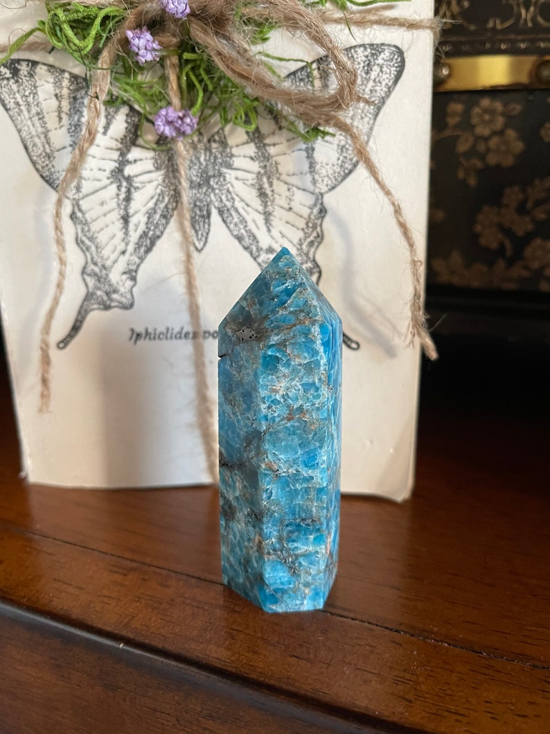 Blue Apatite Tower, Magical Blue Apatite, Crystal Magic