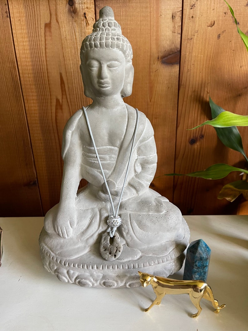 Mystical Water Magic Amulet, Hag Stone Necklace, Bodhi Jewelry