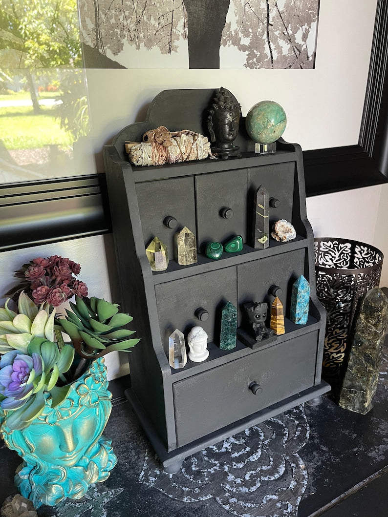 Tiered Altar Shelf, Crystal Display, Lovecycled