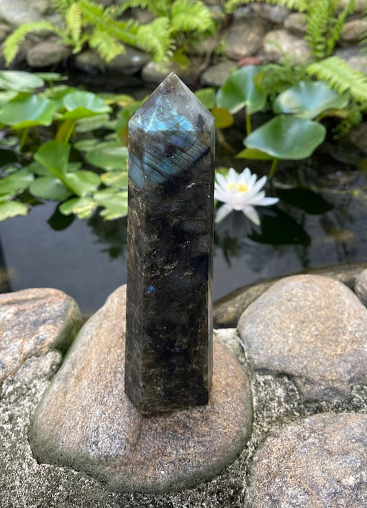 Tall With Gorgeous Flash, Tall Labradorite Tower, Crystal Magic