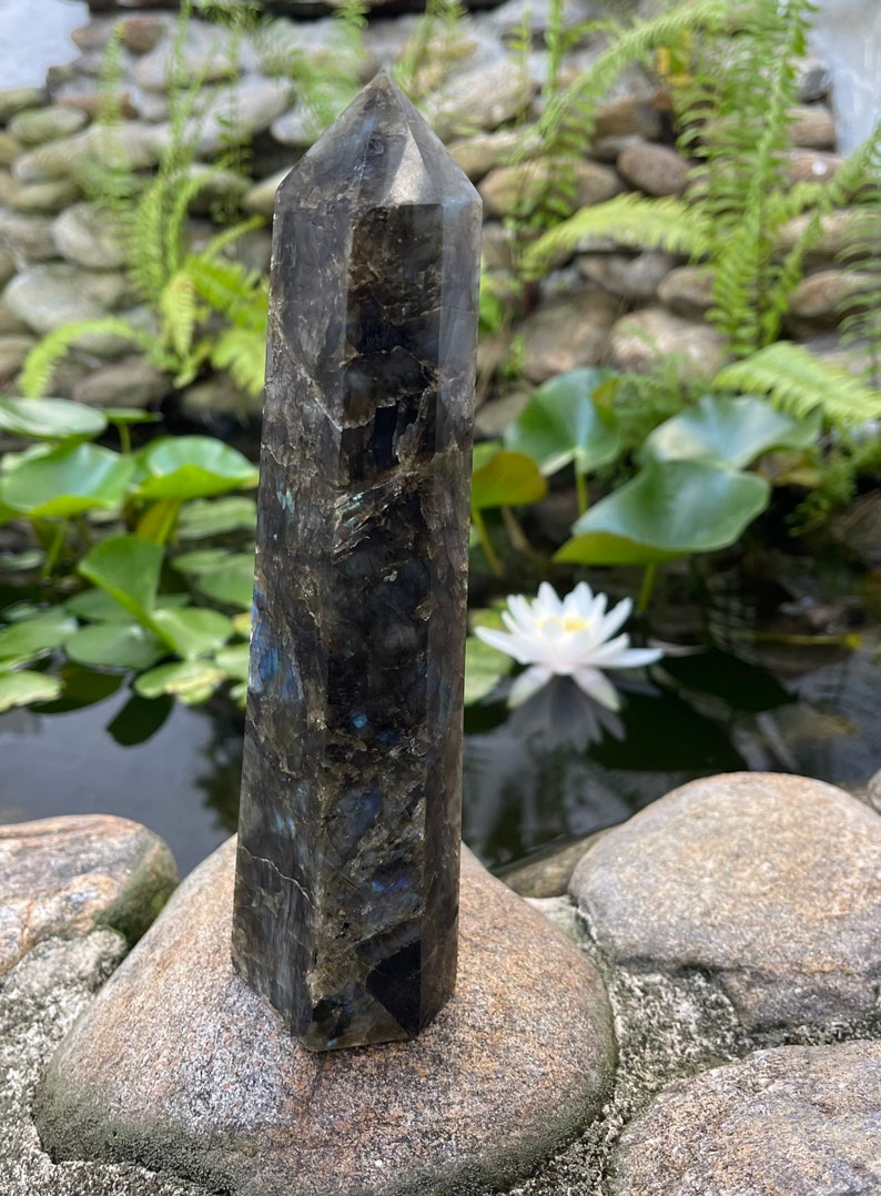 Tall With Gorgeous Flash, Tall Labradorite Tower, Crystal Magic