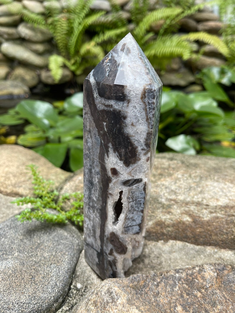 Druzy Tower White Sphalerite, Crystal Magic