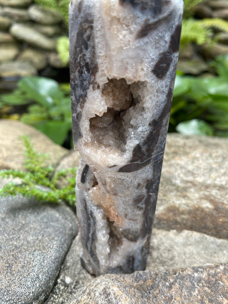 Druzy Tower White Sphalerite, Crystal Magic