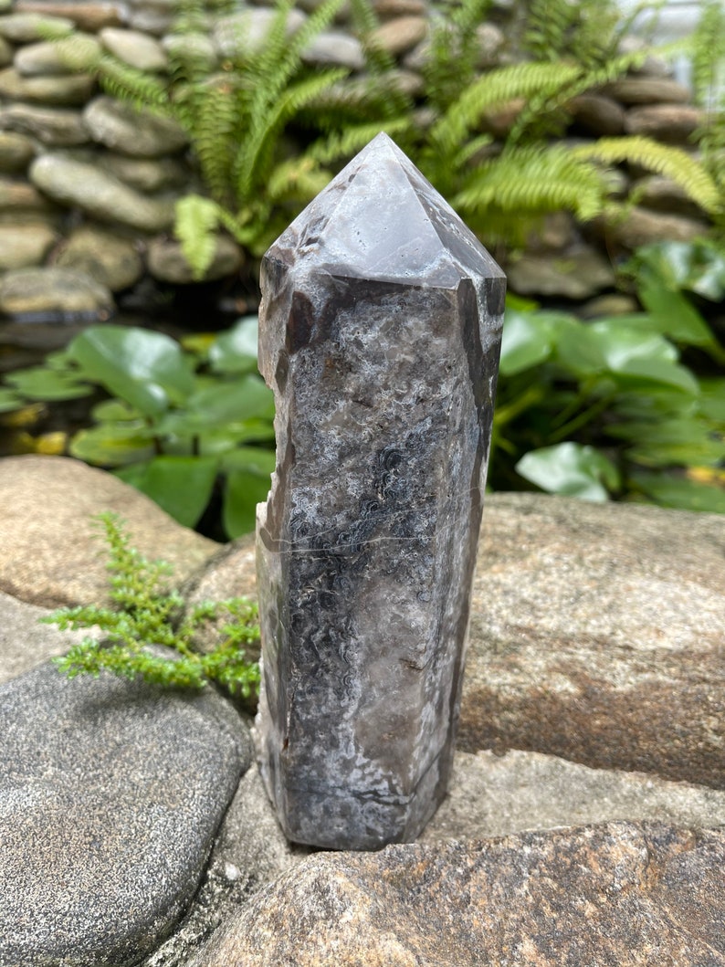 Druzy Tower White Sphalerite, Crystal Magic