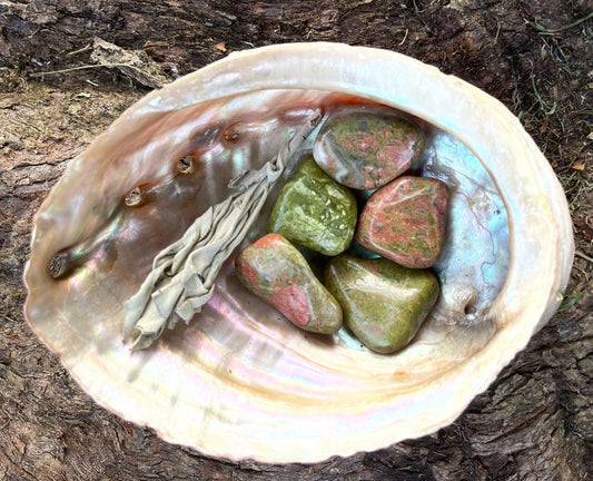 Quality Crystals Large Polished Unakite Crystals, Crystal Magic