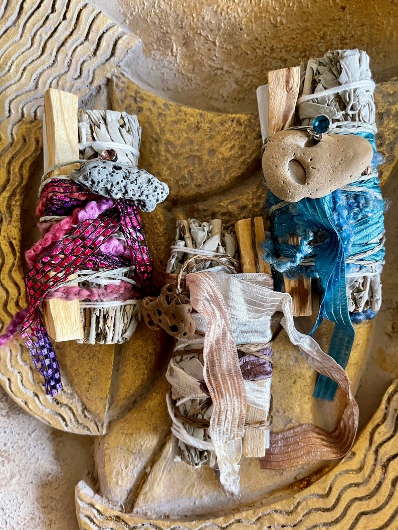 Magical Water Energy, Beach Stone Sage Bundles, Gift Sets