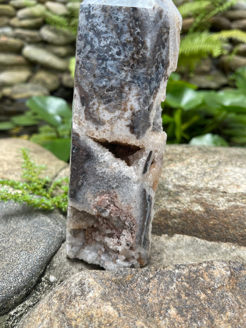 Druzy Tower White Sphalerite, Crystal Magic