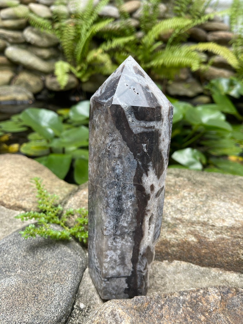 Druzy Tower White Sphalerite, Crystal Magic