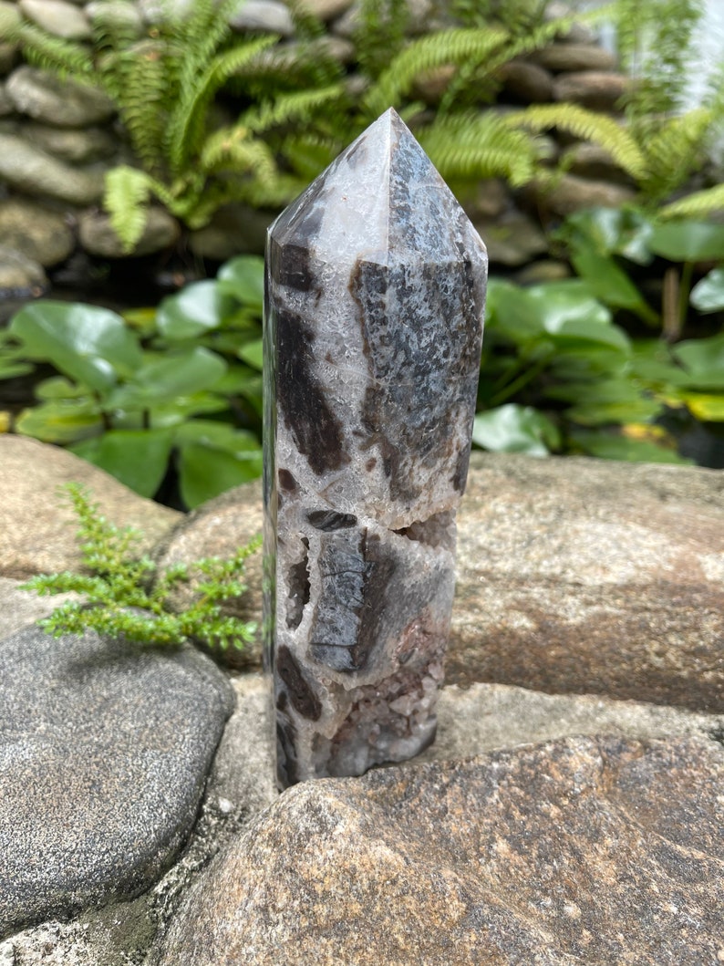 Druzy Tower White Sphalerite, Crystal Magic