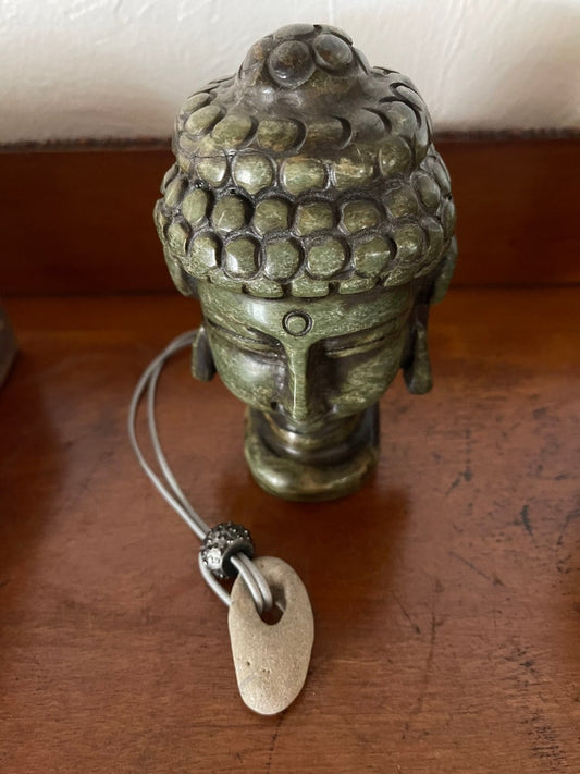 Adder Stone Amulet, Stone Pendant, Bodhi Jewelry