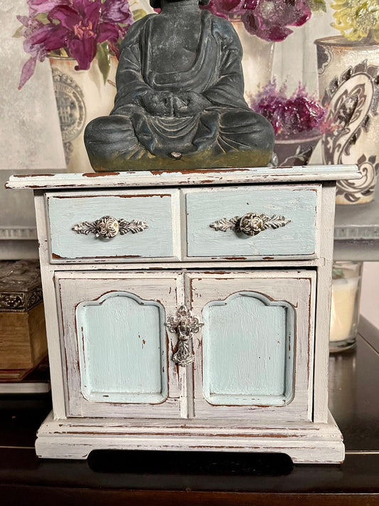 Beach Cottage Jewelry Cabinet, Lovecycled