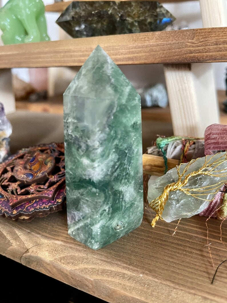 Gorgeous Greens and Bands of Purple, Crystal Magic