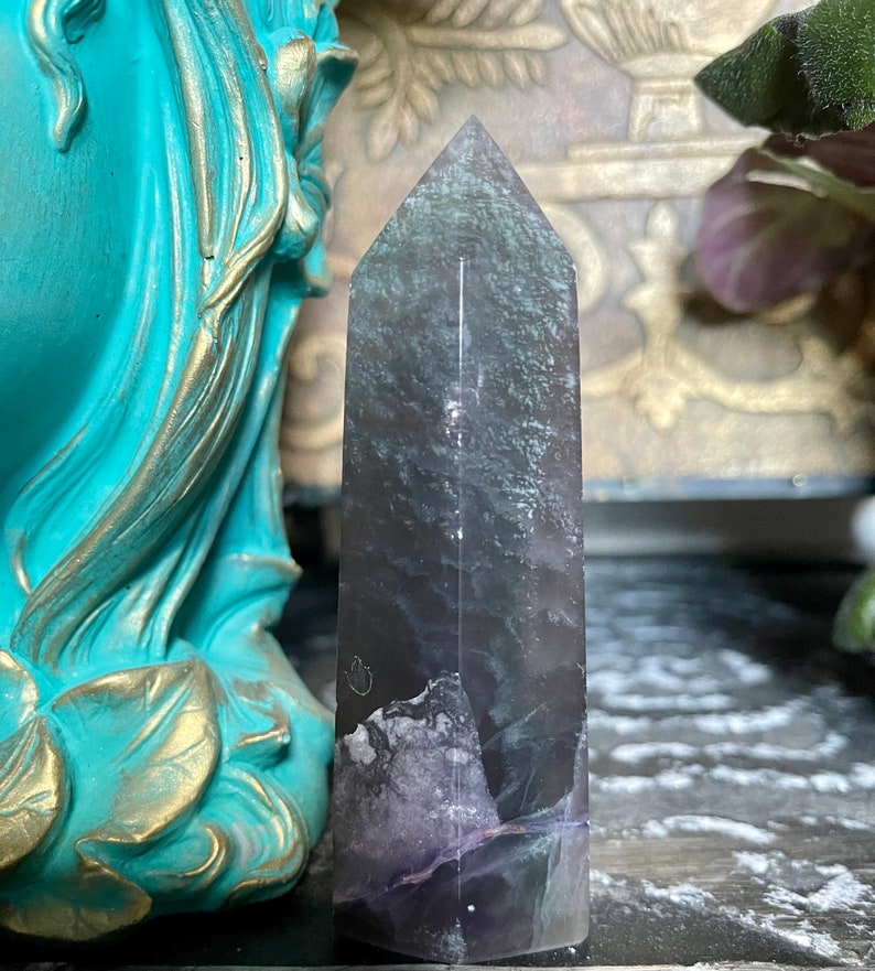 Beautifully Banded Rainbow Fluorite Tower, Crystal Magic