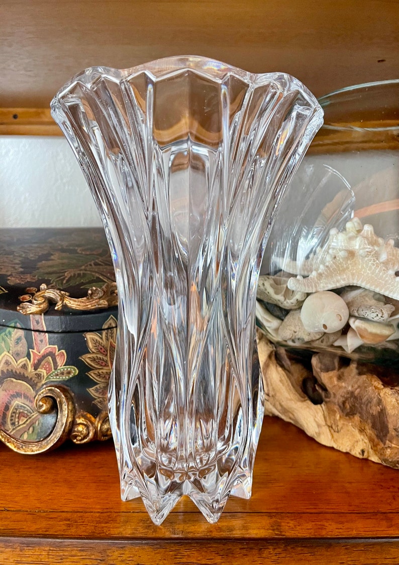 Magnificent French Crystal Vase, Old World Vintage