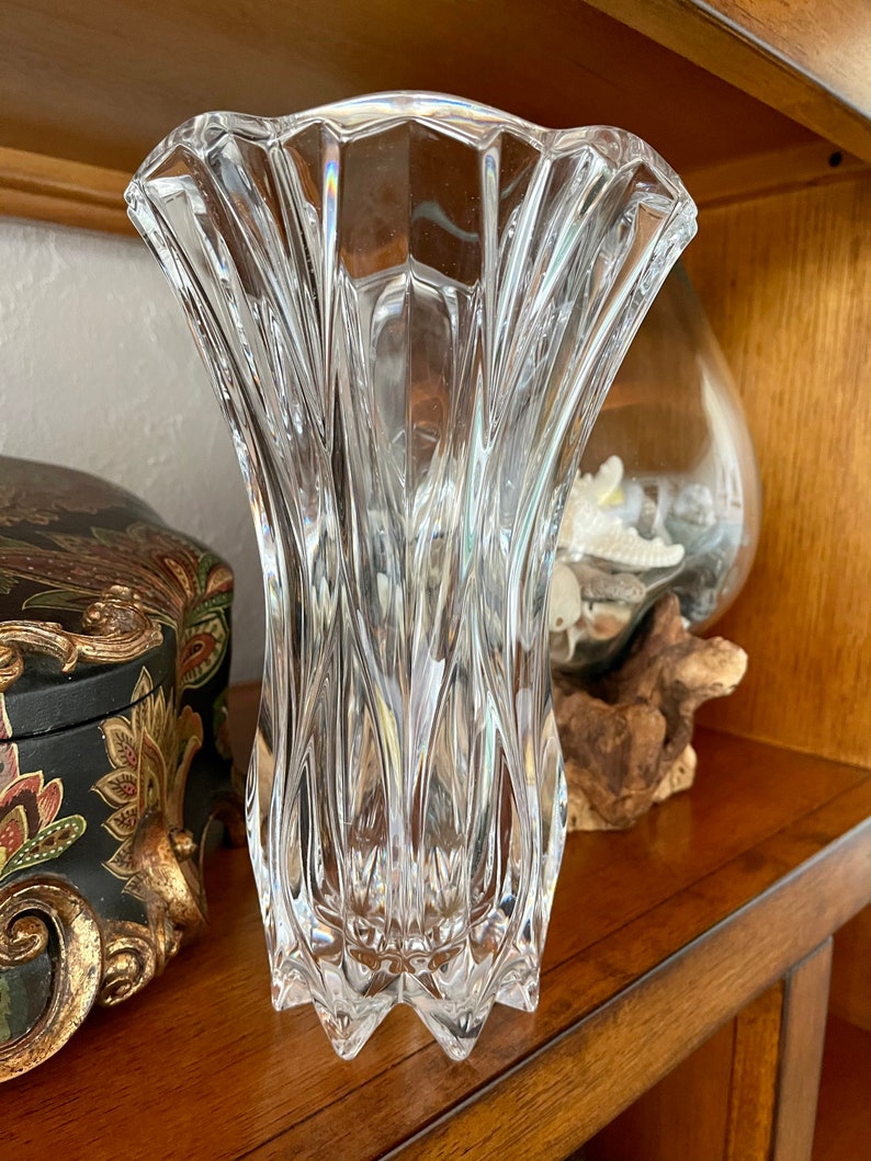 Magnificent French Crystal Vase, Old World Vintage
