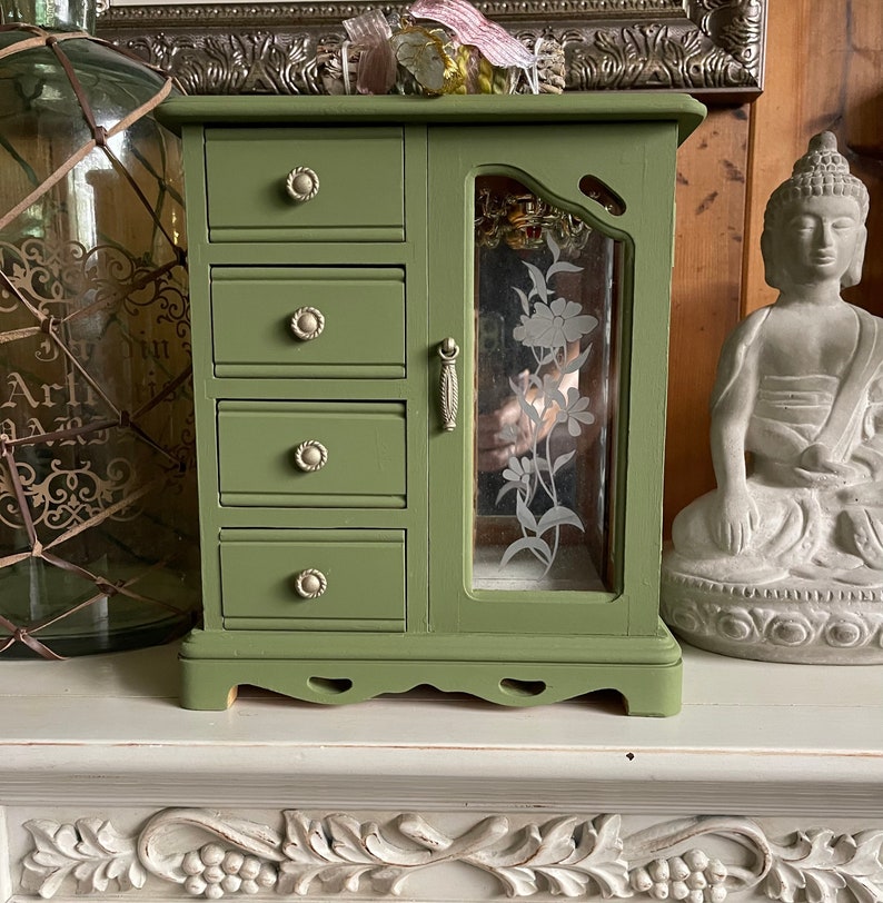 Lovecycled Jewelry Cabinet with Hand Crafted Sage Bundle