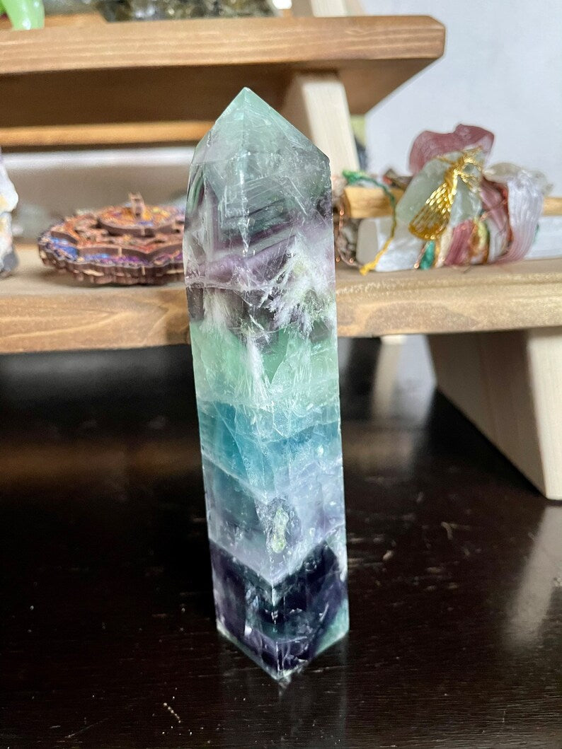 Rainbow Fluorite Tower, High Quality, Crystal Magic