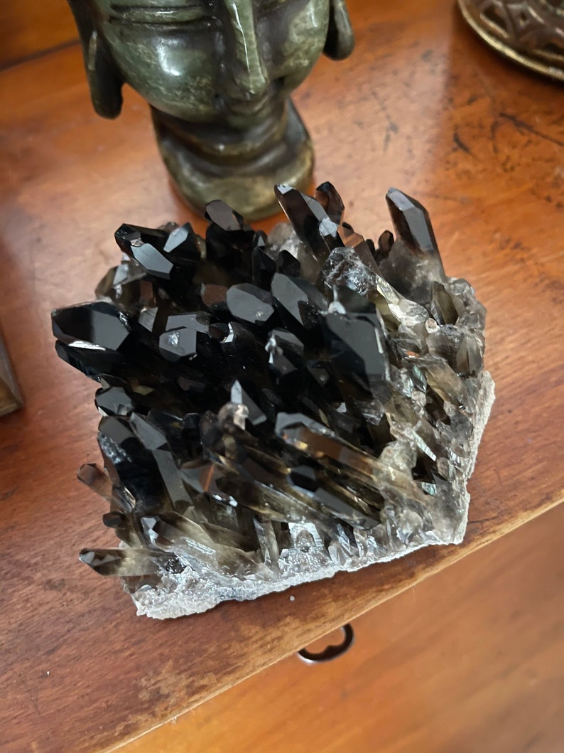 Smoky Quartz Cluster, Fantastic Clarity, Crystal Magic