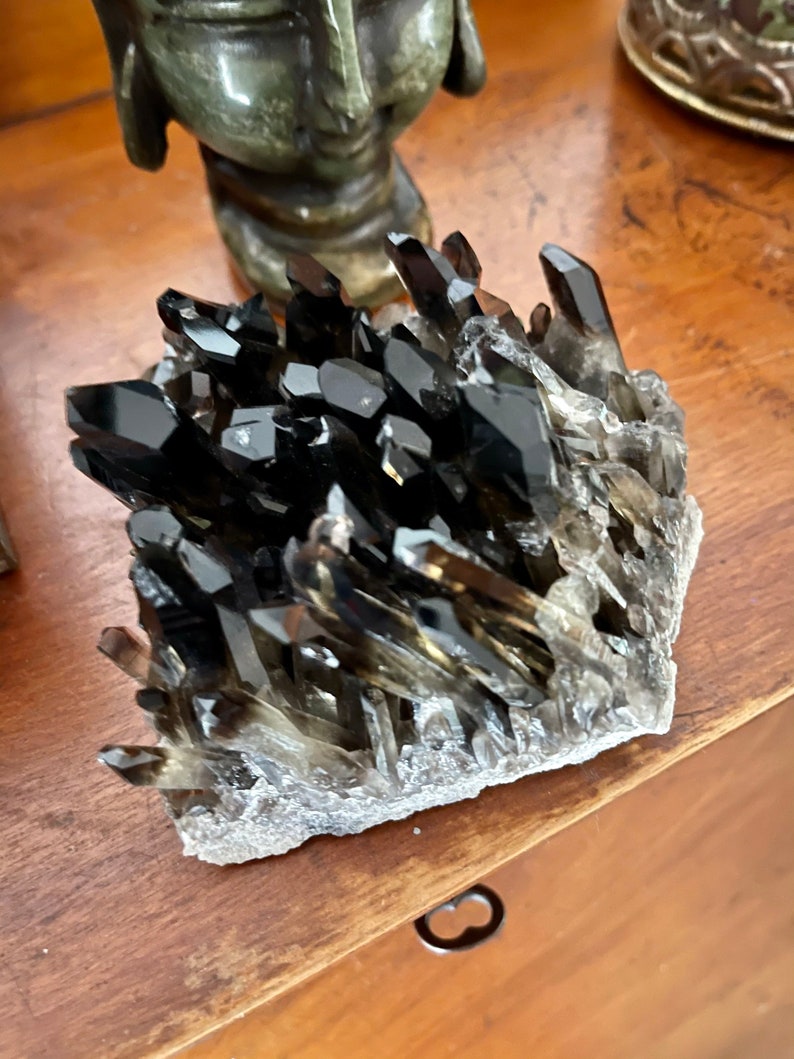 Smoky Quartz Cluster, Fantastic Clarity, Crystal Magic