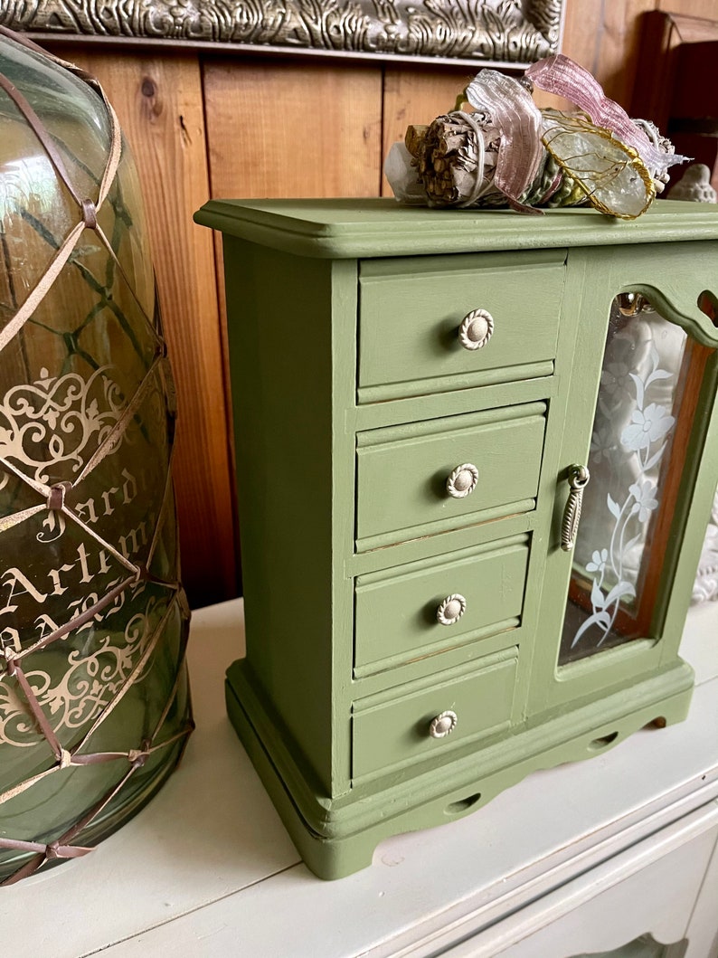 Lovecycled Jewelry Cabinet with Hand Crafted Sage Bundle