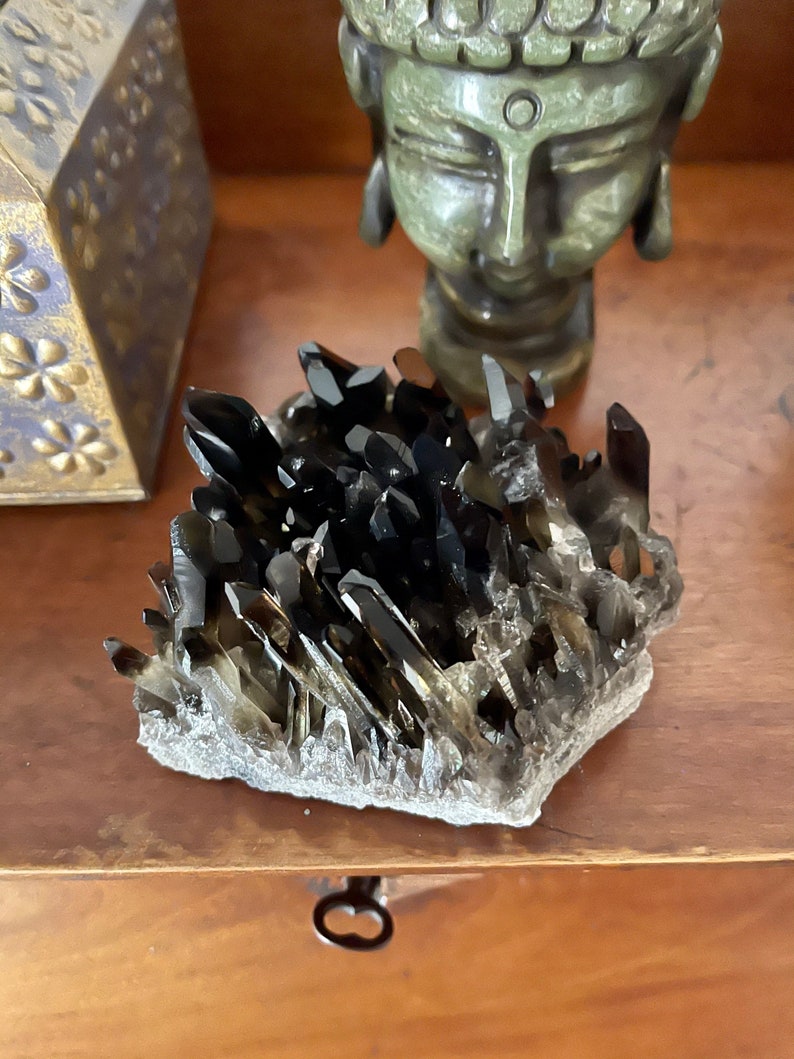 Smoky Quartz Cluster, Fantastic Clarity, Crystal Magic