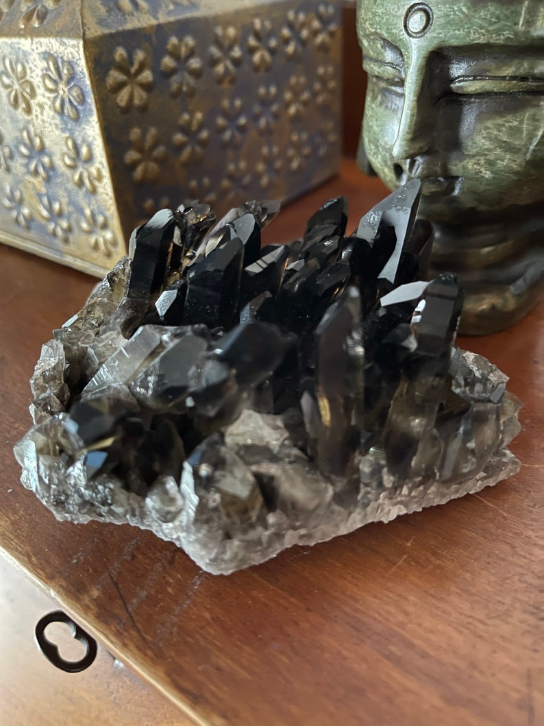 Smoky Quartz Cluster, Fantastic Clarity, Crystal Magic