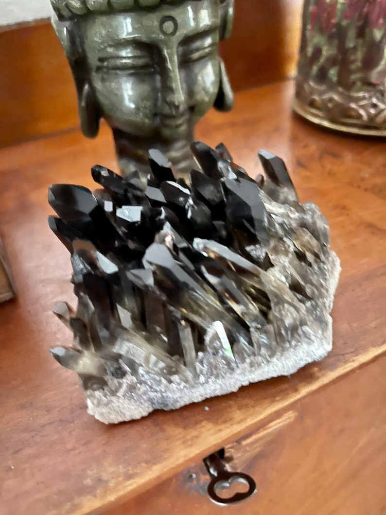 Smoky Quartz Cluster, Fantastic Clarity, Crystal Magic