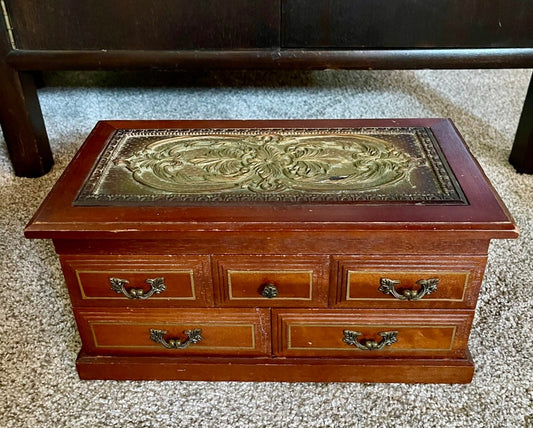 Old World Vintage Chest, Antique Music Box