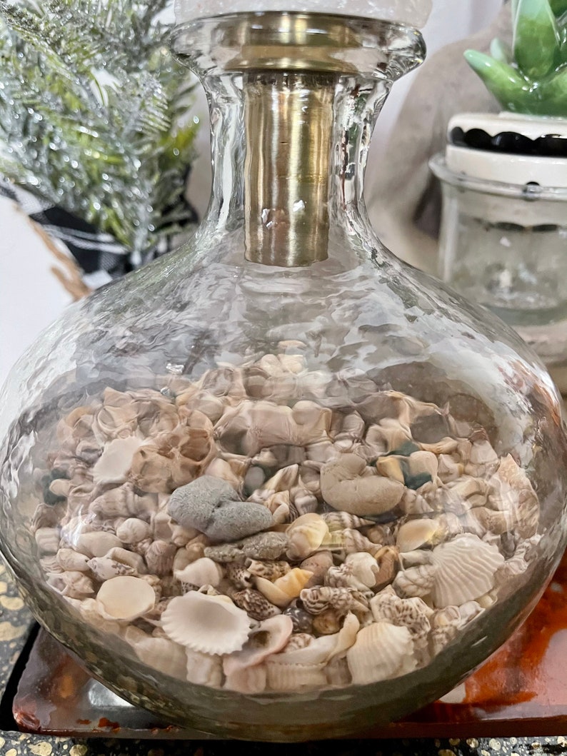 Ocean Magic Glass Bottle with White Quartz Stopper, Gift Sets