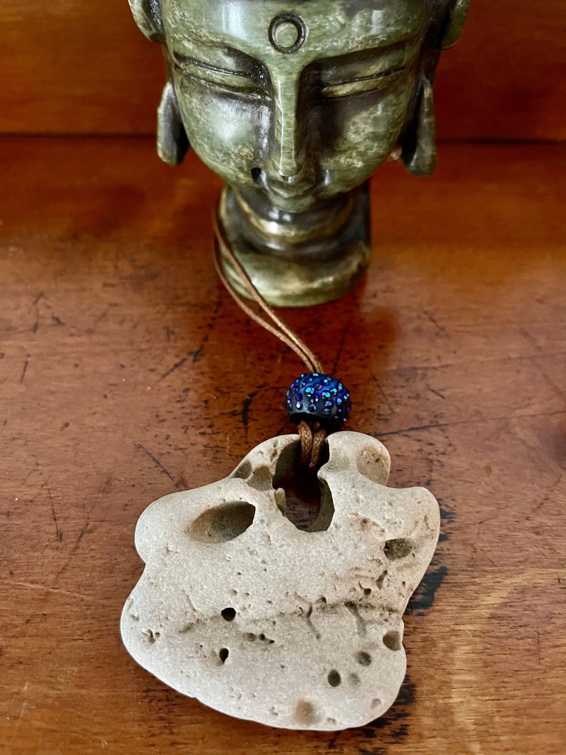 Beautiful Large Hag Stone Amulet, Water Energy, Bodhi Jewelry