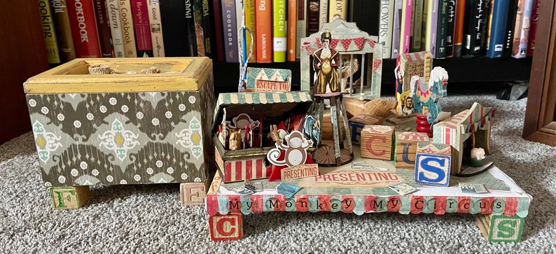 Lovecycled Vintage Nursery Decor, Circus Theme, Old World Vintage