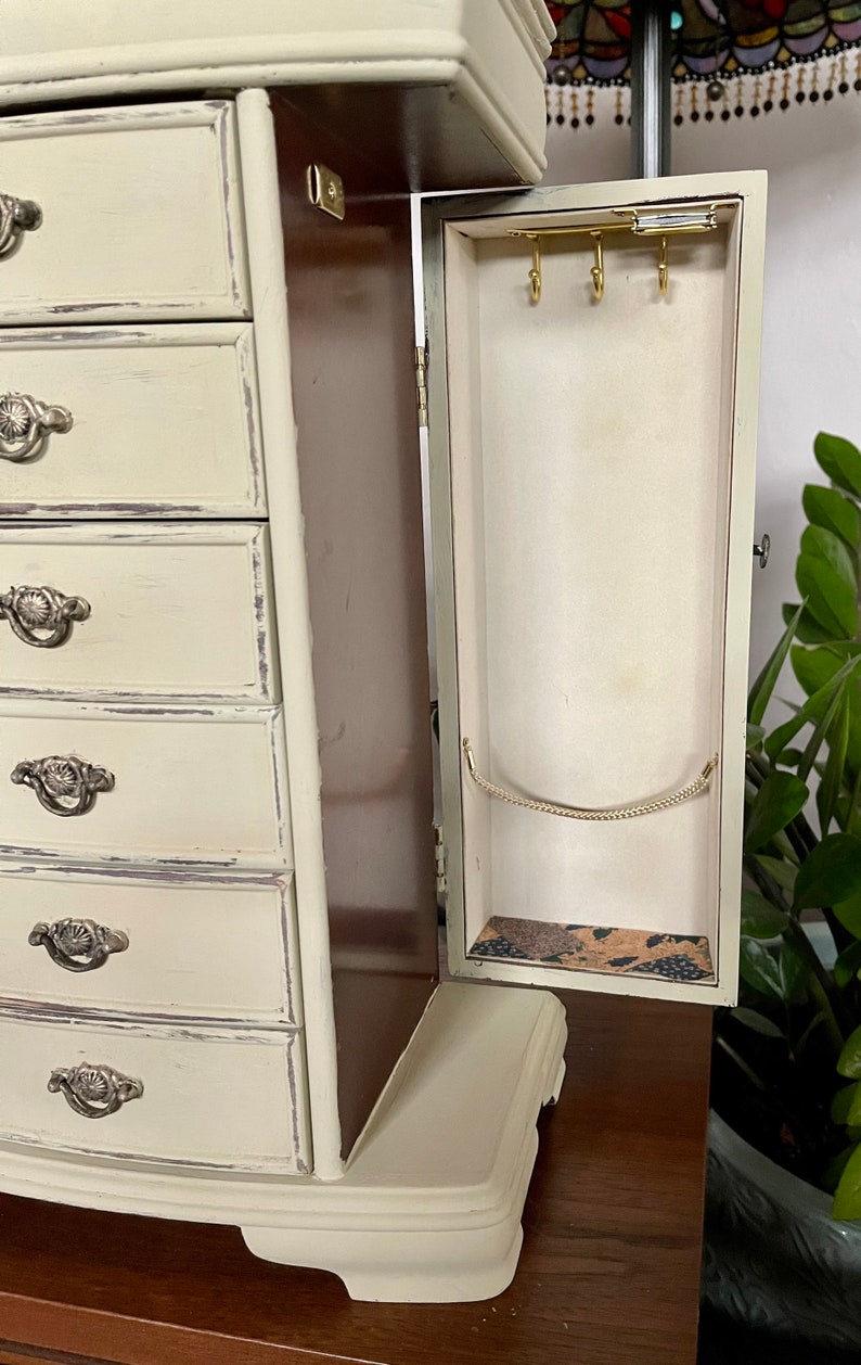 Lovecycled Vintage Jewelry Chest, Large Jewelry Cabinet