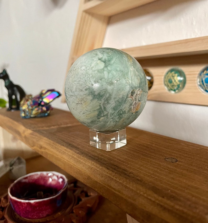 Soothing Polished Amazonite Sphere, Crystal Magic