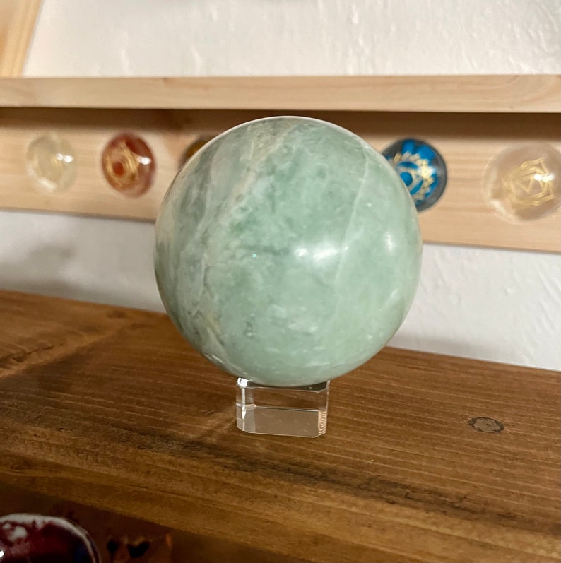 Soothing Polished Amazonite Sphere, Crystal Magic