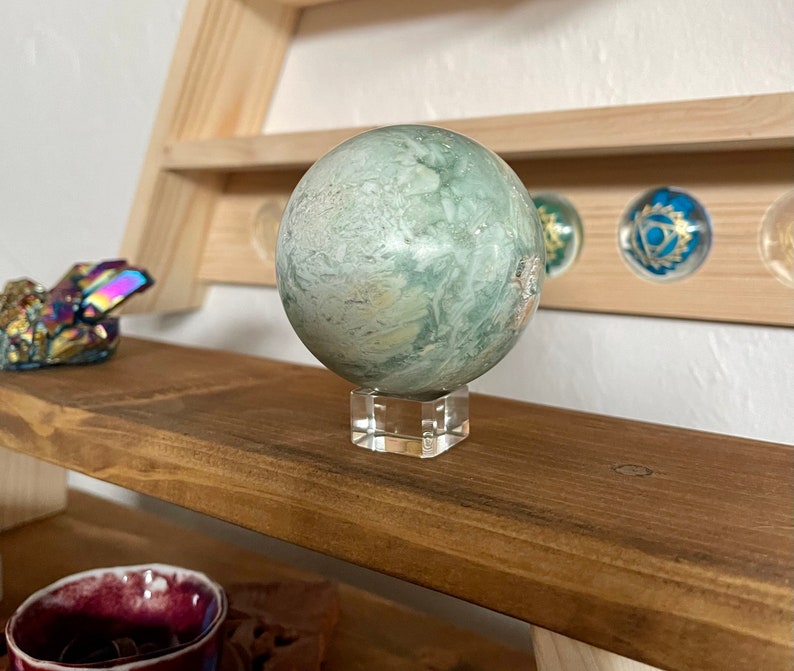 Soothing Polished Amazonite Sphere, Crystal Magic
