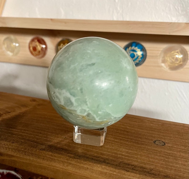 Soothing Polished Amazonite Sphere, Crystal Magic