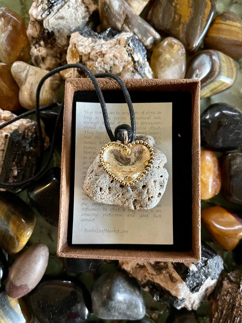 Custom Listing for Cathy, One of a Kind, Local Hag Stone Amulet, Bodhi Jewelry