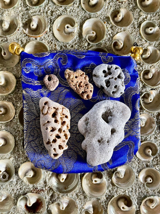 Hag Stone Collection, Assortment of Beach Stones, Crystal Magic, hag stones, island stones, beach stones with holes, hex stones, adder stones