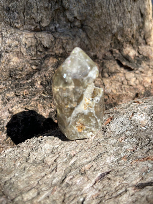 Unique Smoky Quartz with Golden Rutile Tower, Crystal Magic