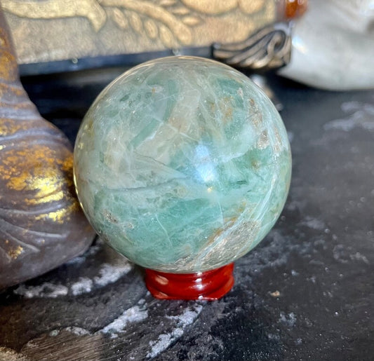 Beautifully Figured Amazonite Sphere, Crystal Magic