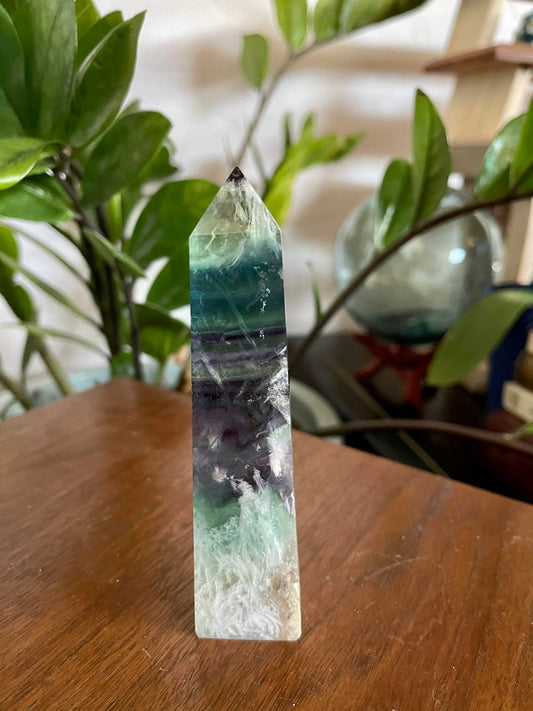 Rainbow Fluorite Tower, High Quality, Crystal Magic