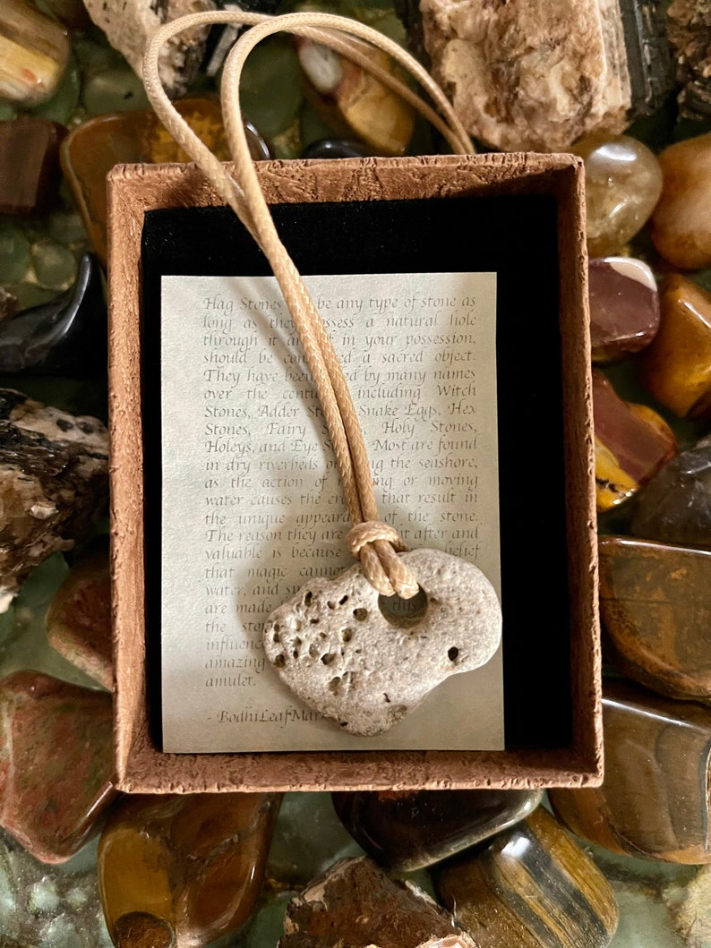 Hag Stone, Stone Pendant, Bodhi Jewelry