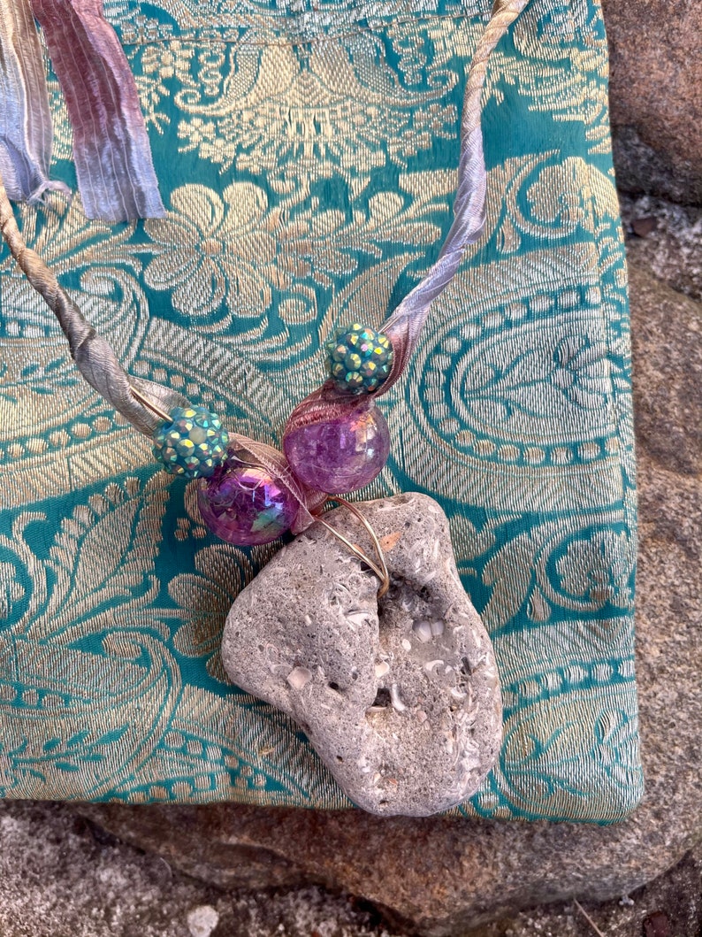Spring Spirited Bohemian Hag Stone Amulet, Home Decor, Gift