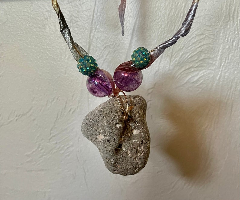 Spring Spirited Bohemian Hag Stone Amulet, Home Decor, Gift