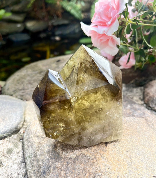 Stunning Large Twin Crystal Smoky Citrine, 1.5 lbs, Crystal Magic